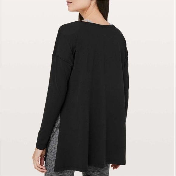 Lululemon Hit Unwind Long Sleeve Top In Black Size 4 - Picture 2 of 8